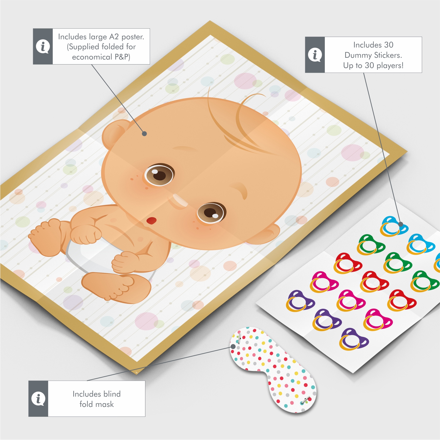Pin The Dummy On The Baby Game Baby Shower Party Games Boy Girl